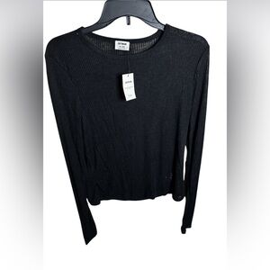 NWT‎ Cotton On Black Long Sleeve Top – Size XL